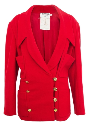 CHANEL Pre-Owned 1990s double-breasted coat - Red