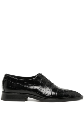 Victoria Beckham crocodile-effect leather Oxford shoes - Black