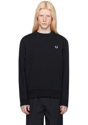 Fred Perry Black Striped Sweatshirt