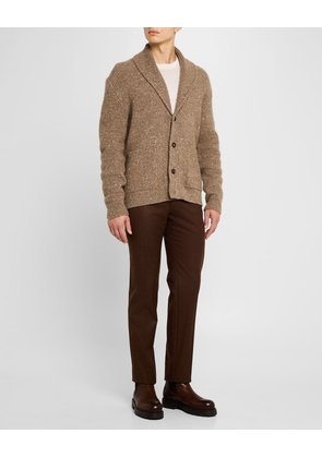 Men's Melange Wool Cardigan