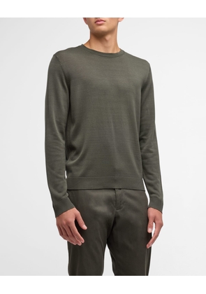 Men's Silk Crewneck Sweater