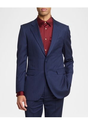 Men's Bold Stripe Wool Sport Coat