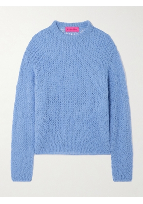 The Elder Statesman - Thistle Brushed Alpaca-blend Sweater - Blue - x small,small,medium,large