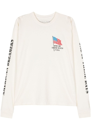 One Of These Days American Flag Cowboy T-shirt - Neutrals