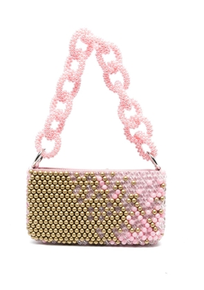 Germanier bead-embellished shoulder bag - Pink