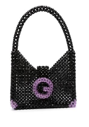 Germanier bead-embellished shoulder bag - Black