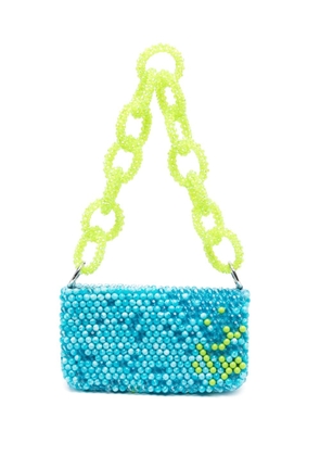 Germanier two-tone bead-embellished shoulder bag - Blue