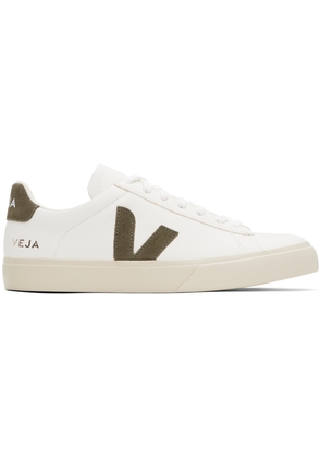 VEJA White & Khaki Campo ChromeFree Leather Sneakers