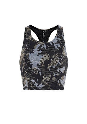 The Upside Twilight camo jacquard crop top