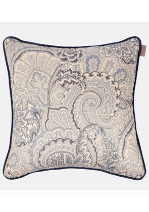 Etro Bloom embroidered paisley cushion