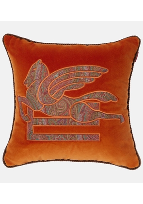 Etro New Somerset embroidered cushion