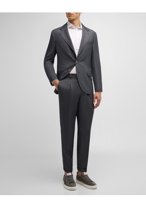 Men's Wool and Linen Three-Button Suit