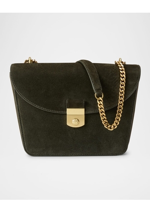 Flap Suede Chain Shoulder Bag