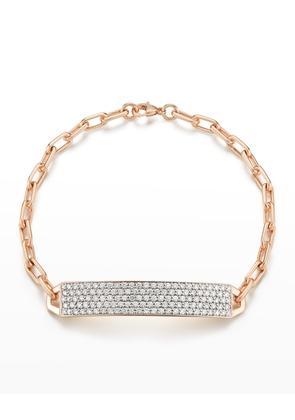 Carrington Rose Gold Diamond ID Bracelet