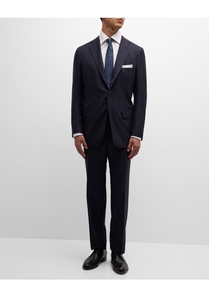 Men's Two-Piece Solid Wool Suit