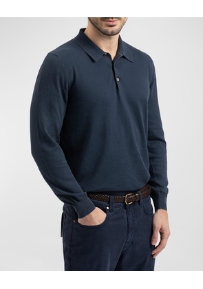 Men's Solid Cotton Polo Shirt