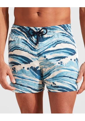 Men's Wave Stripe Swim Trunks