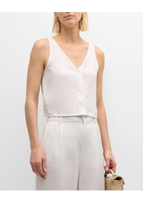 Linen Reversible Button Tank Top