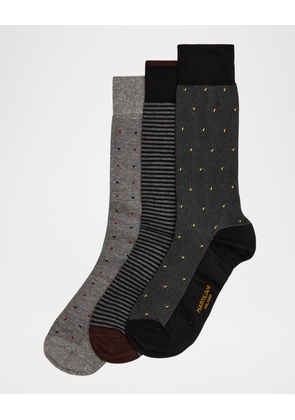 Men's 3-Pack Pima Cotton Crew Socks