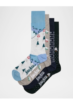 Men's Ski Box 4-Pack Crew Socks