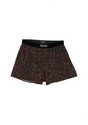 Tom Ford Leopard Printed Logo Waistband Boxers