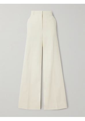 Stella McCartney - Pleated Wool-blend Twill Wide-leg Pants - White - IT34,IT36,IT38,IT40,IT42,IT44,IT46,IT48,IT50