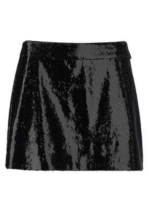 sequin mini skirt - 42 Black