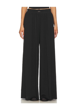 LUNYA Organic Pima Wide Leg in Black. Size M, XL, XS.