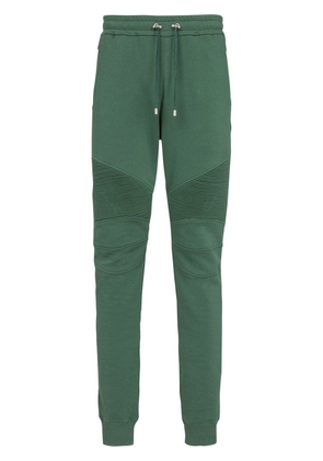 Balmain drawstring cotton track pants - Green