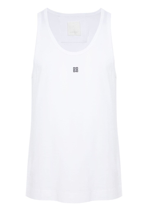 Givenchy 4G-embroidered cotton tank top - White