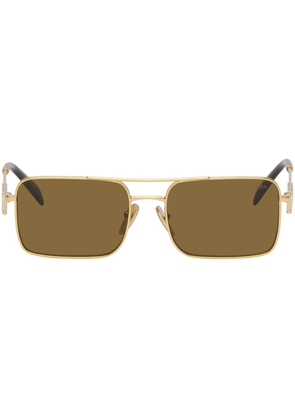 Prada Eyewear Gold Logo Plate Sunglasses