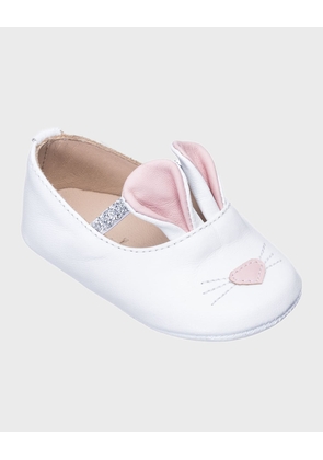 Girls' Leather Bunny Sleeper Ballet Flat, Infant/Toddler