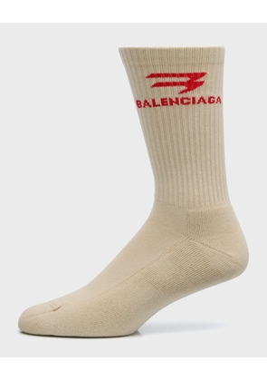 Men's Sporty B-Logo Crew Socks