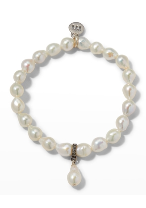 Petite Baroque Pearl Dangle Stretch Bracelet