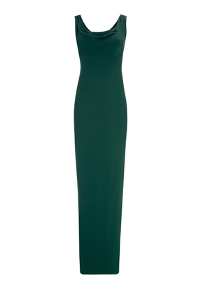 Marmar Halim - Draoped Crepe Gown - Green - FR 40 - Moda Operandi