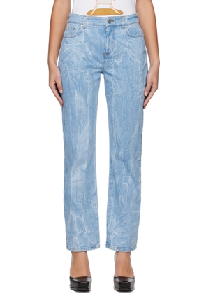 Stella McCartney Blue Crinkle Wash Jeans