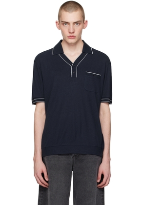 Giorgio Armani Navy Striped Polo