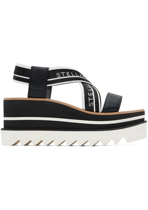 Stella McCartney Black & White Sneakelyse Platform Heeled Sandals