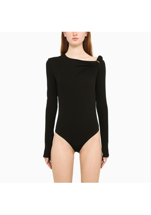 Versace Black Viscose Bodysuit