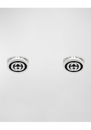 Men's Interlocking G-Logo Sterling Silver Cufflinks