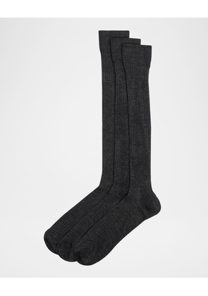 Men's 3-Pack Ribbed Crew Socks