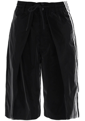 shiny nylon bermuda shorts - M Black