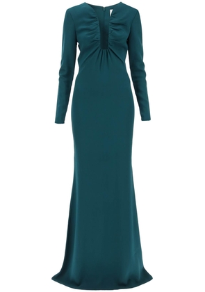 maxi dress with plunging neckline - 8 Green