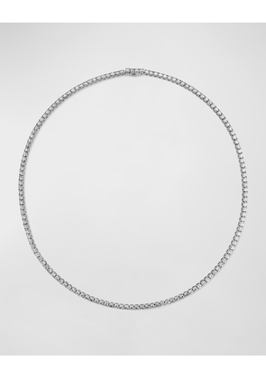 18k White Gold Diamond Straight Line Necklace, 16.5'L, 9.85-10.22tcw