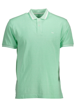 Elegant Green Cotton Polo with Contrasting Accents - XL