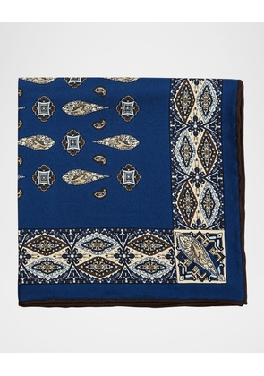 Men's Mulberry Silk Paisley Pocket Square