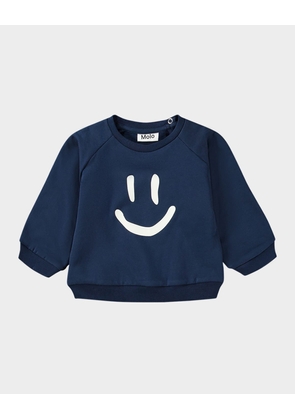 Boy's Disc Happy Face Sweatshirt, Size 3M-2