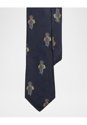 Boy's Polo Bear Printed Necktie, Size 4-7