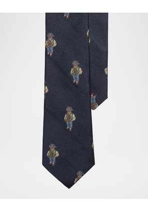 Boy's Polo Bear Printed Necktie, Size 8-20