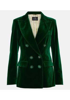 Etro Double-breasted velvet blazer